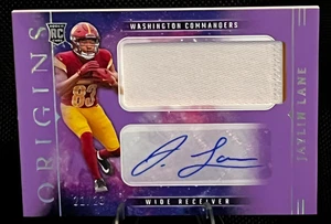 2025 Panini Origins Jaylin Lane Rookie Patch Auto Purple /23 FOTL SSP - Bild 1 von 2