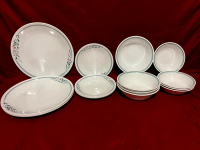 Corelle Rosemarie 16 pc Set Of 4 Each Dinner & Bread Plates & Soup & Fruit Bowls - Image 1 of 2