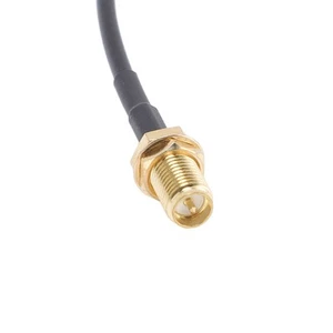 SMA Male To SMA Female Cable RG174 Coaxial Antenna Extension Low Loss 15cm Gold - Picture 1 of 12