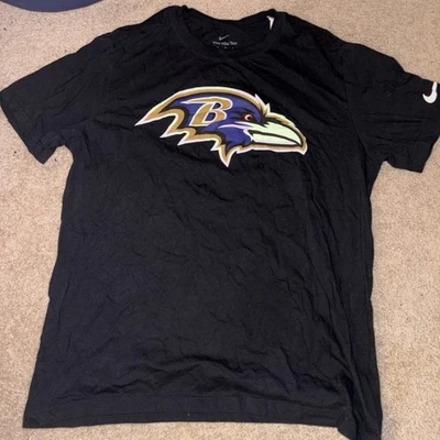 RARE Nike NFL Baltimore Ravens T Shirt Black Size Men M Slim Fit - Image 1 of 4