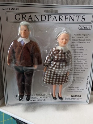 Casa de muñecas miniatura moderna abuelos conjunto de muñecas 1:12 Foto 1 de 4