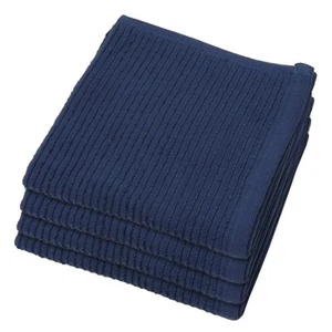 Ripple Kitchen Dishcloth, Set of 4, Indigo Blue - Picture 1 of 7