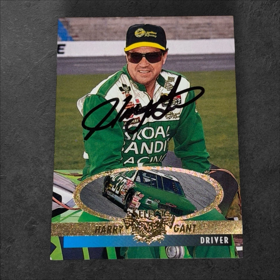 Harry Gant 1994 PINNACLE SELECT RACING #11 VINTAGE NASCAR HOFer signed card - Image 1 of 1