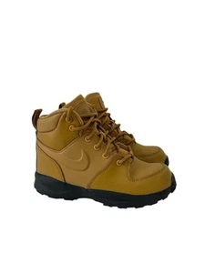 Nike Manoa Kids LTR Boots Wheat Brown Leather Shoes BQ5373-700 Size 12C - Picture 1 of 10