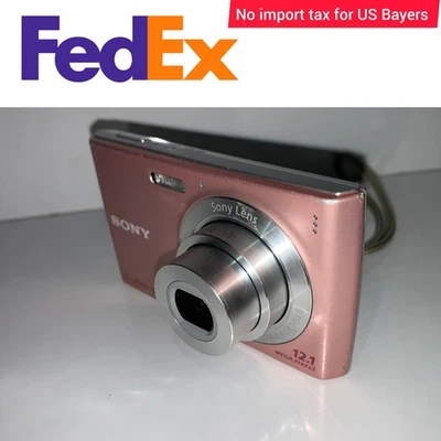 Sony Cyber-shot DSC-W510 Digital Camera Pink – Works But Weak Battery – No Charg - Image 1 of 4