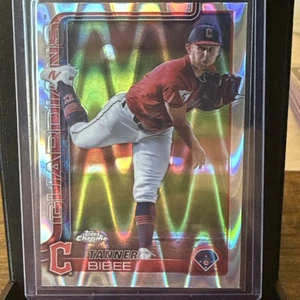 2025 Topps Chrome Tanner Bibee Raywave Refractor #236 - Picture 1 of 10