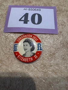 Krönung Elisabeth 11 Knopf Abzeichen 1953 - Bild 1 von 2