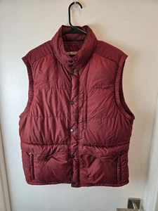 John Varvatos USA Vest Mens XL Maroon Down Puffer Insulated Winter Jacket Pocket - Picture 1 of 13