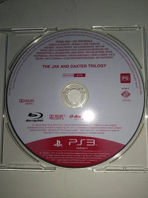 Promo Disc Only Press Jeu Sony PlayStation 3 PS3 The Jak And Daxter Trilogy - Immagine 1 di 2