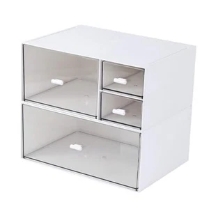 Desk Organizer with 4 Drawers, Makeup Organizer, Desktop Storage Box, - Picture 1 of 8