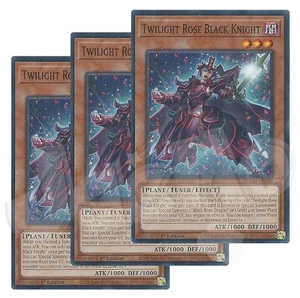Yugioh - Twilight Rose Black Knight x 3 - 1st Edition NM - Plus Free Holo Card - Picture 1 of 1