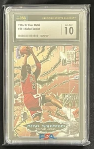 Trituradoras de metal Fleer 1996-97 Michael Jordan #241 gema como nueva CSG 10 - Imagen 1 de 2
