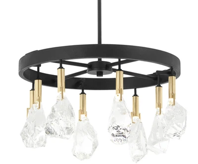 Araña de cristal de roca Minka Metropolitan Rare Elements 8 luces 20" Foto 1 de 4