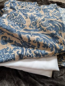 Lauren Ralph Lauren The Landing Donovan Damask Queen Size Bed Skirt Retired  - Picture 1 of 6