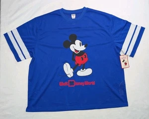 NEU Walt Disney World Fußball Trikot Erwachsene XXL 2XL blau Mickey Mouse Mesh Parks - Bild 1 von 13