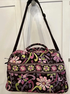 Сумка спортивная Vera Bradley дорожная Weekender цветочный фиолетовый дырокол большая - Изображение 1 из 4