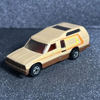 Vintage 1980 Hot Wheels Tan Minitrek Mattel Brinquedo Diecast Rodas Cromadas Bronzeadas R342 - Imagem 1 de 4