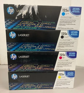 JUEGO ORIGINAL 4 TÓNERES HP 125A CB540A CB541A CB542A CB543A CP1215 CP1515n CP1518n - Imagen 1 de 4