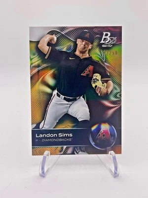 2023 Bowman Platinum - Top Prospects Landon Sims #TOP-94 (RC) Diamondbacks - Image 1 of 2