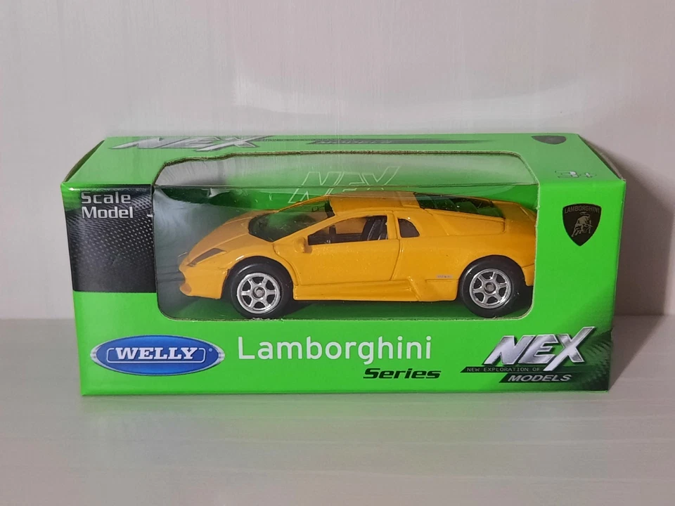 Modellino Statico Lamborghini Murcielago Welly Auto Colore Giallo Scala 1:64 - Immagine 1 di 1