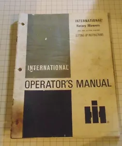 OPERATOR'S MANUAL for INTERNATIONAL ROTARY MOWERS , 38A, 42A, 50A 3 SPINDLE - Foto 1 di 1