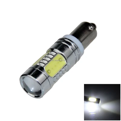 1x White RV BAX9S 150° Marker Blub Backup Lamp 5 Emitters COB LED H6W K201 - Image 1 of 4