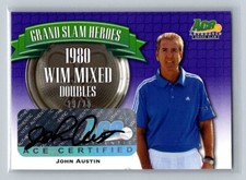 2013 Ace Authentic Grand Slam Heroes Purple #d 19/25 John Austin #GSH-JA1 Auto