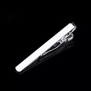 Mens Stainless Steel Tie Clip Necktie Bar Clasp Clamp Pin Gold Black Silver - Picture 1 of 42