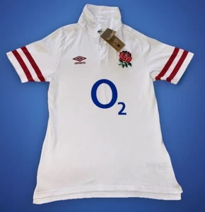 Umbro England Rugby with Tag - Home Classic Cotton Shirt 2022 - Six Nations - M - Picture 1 of 20