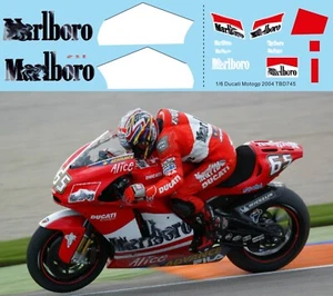 1/6 Decals per Ducati Desmosedici Moto GP 2004 Capirossi Bayliss TBD745 - Foto 1 di 1