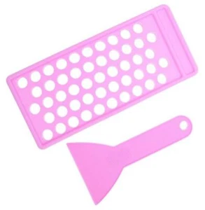 Pink 14mm Lip Balm Lipstick Filling Tray And Spatula Scraper, Fill 50 at once - Picture 1 of 13