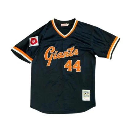 Camiseta de béisbol Mitchell Ness McCovey Giants Cooperstown negra talla 50 cosida mediana Foto 1 de 4