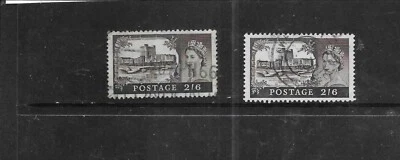 GREAT BRITAIN 1955. 2/6. CARRICKFERGUS CASTLE. 2 COLOURS  FINE USED. AS PER SCAN - Image 1 of 3