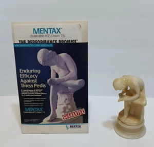 Vintage Spinario "Junge mit Dorn" 4" große Marmorstatue & Mentax Creme Adv - Bild 1 von 9