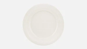 366 - SCHÖNWALD Teller Speiseteller VIBES flach rund Fahne Relief weiß 28cm NEU - Bild 1 von 2