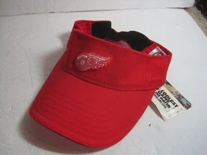 Detroit Red Wings VISOR, HAT, CAP, RED White Logo - Picture 1 of 7