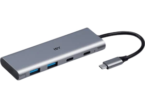 Hub - ISY IHU-5200, USB-C, 4 Puertos, 5 Gbps, 7.5 W, Plata - Imagen 1 de 1