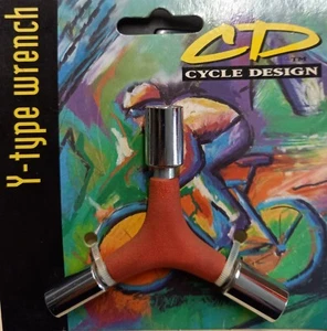 Llave tipo Y diseño ciclo NOS 8, 9 y 10 mm enchufes rojo y cromo - Imagen 1 de 1