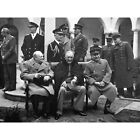 War Wwii Usa Uk Ussr Yalta Conference Big Three 1945 Photo Wall Art Canvas Print