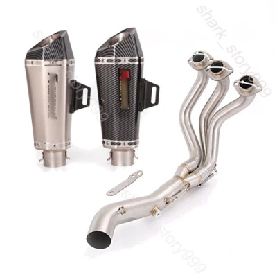 For Yamaha MT-09 FZ09 XSR900 FJ09 Whole Exhaust System 51mm Muffler Tail Pipe - Image 1 of 4
