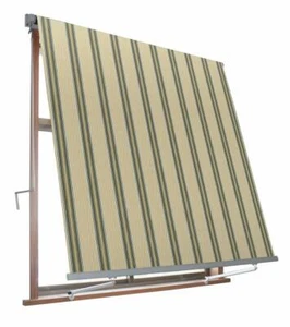 TENDA SOLE CADUTA 3X2,45 MT SENZA CASSONETTO BRACCI BEIGE VERDE BALCONE 389 - Foto 1 di 2