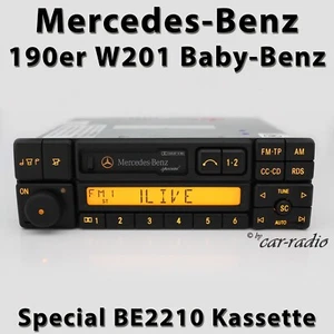 Radio Especial Original Mercedes W201 BE2210 Cassette Becker 190 Clase C 1-DIN - Imagen 1 de 10