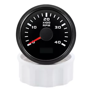 2" 52mm Waterproof Rev Counter Tachometer 0-4000RPM Gauge for Boat Car Truck ATV - Picture 1 of 17