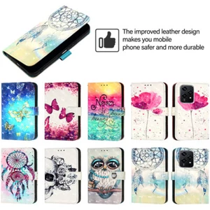 3D Painted Pattern Flip Wallet Stand Phone Case Cover for Honor 200 X6B Nova 12i - Picture 1 of 20