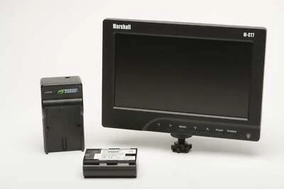 Marshall M-CT7 7" On-Camera LCD Field Monitor w/LP-E6 Battery + Charger, tested - Image 1 of 4