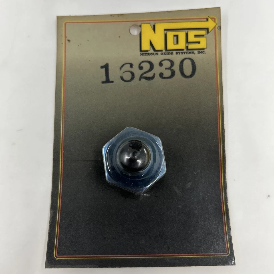 NOS Nitrous Oxide Systems P/N 16230 Nitrous Bottle Nut Adapter Old Stock On Card - Image 1 of 2