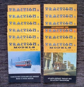RARE 12-LOT VINTAGE 1970: Traction & Models Railroading Magazine COMPLETE - Imagen 1 de 12