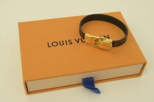 Authentic Louis Vuitton Monogram Slip On Bracelet Signature Logo Magnet Jewelry - Picture 1 of 15