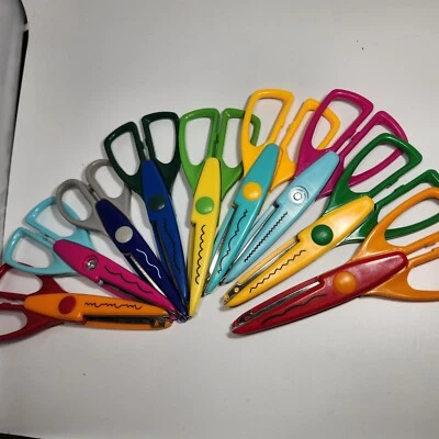 Lot of 9 Craft Scissors All Different Unbranded Scrapbooking Crafting Decorating - Image 1 of 4