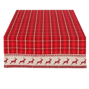 Tischläufer Clayre & Eef NOC64 - 50x140 cm rot - Bild 1 von 2
